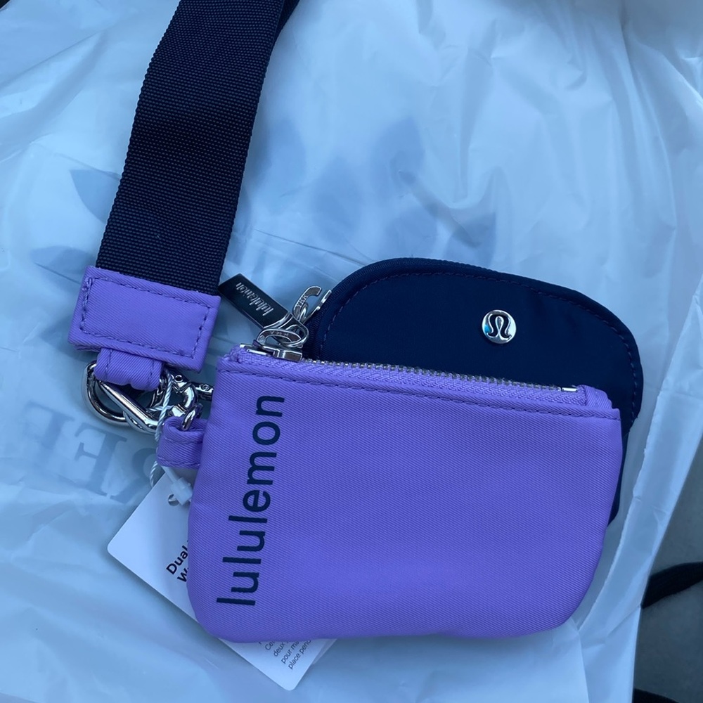 Purple Lululemon wristlet pouch